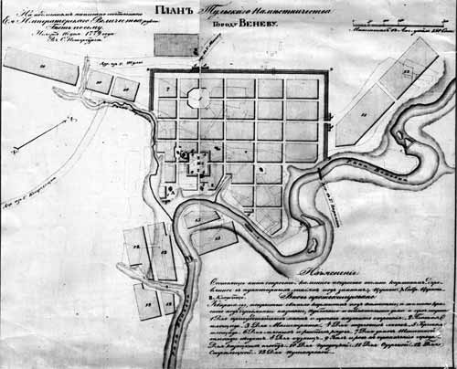 План Тульского наместничества городу Веневу 1779